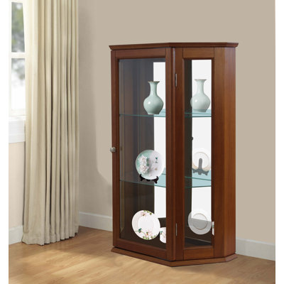 Pillar Floor Standing Curio Cabinet by Winston Porter