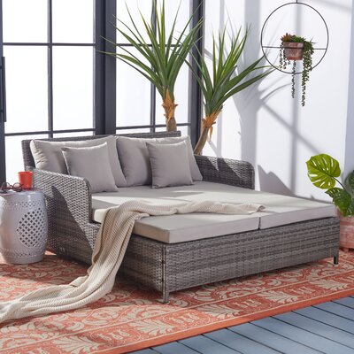 Cadeo Rattan Daybed with Mattress by Latitude Run