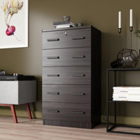 Clifton Better Home Products Olivia Wooden Tall 5 Drawer Chest Bedroom Dresser by Latitude Run
