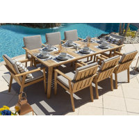 Subramanya Rectangular 8 - Person Outdoor Dining Set