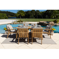 Subramanya Rectangular 6 - Person Outdoor Dining Set
