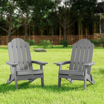 Suzzette Plastic Folding Adirondack Chair by Rosecliff Heights
