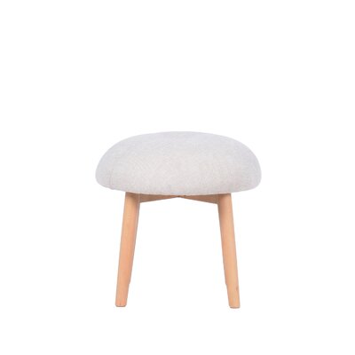 Joshuah Dejaun Tufted Fabric Upholstered Stool With Beech Wood Legs by Corrigan Studio
