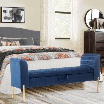 Natayah Flip Top Storage Bench by Everly Quinn