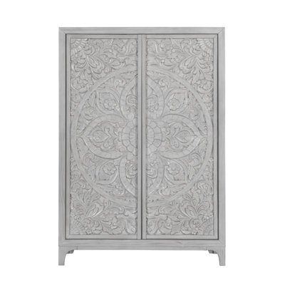 Ornate Carved Armoire by Bungalow Rose