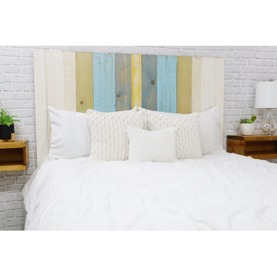 Janelly Solid Wood Panel Headboard Floating Style Beach Design by Gracie Oaks