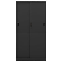 Filing Cabinet Lockable Storage Filing Cabinet with Sliding Door Steel by Inbox Zero