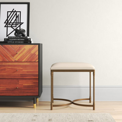 Agaro Iron Vanity Stool by Wade Logan
