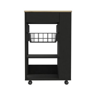Blosson Kitchen Cart - White Light Oak by Latitude Run
