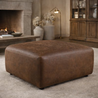 Darci, 39" x 32" Upholstered Ottoman by Red Barrel Studio