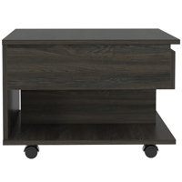 Imamuddin Lift Top Coffee Table, Casters, One Shelf by Loon Peak