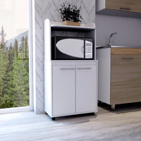 Rockford Kitchen Cart with Appliance Space, 2-Door Cabinet, and Two Internal Shelves by Latitude Run