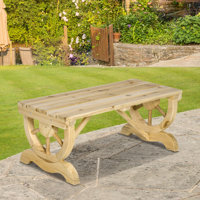 Tarrence Wooden Picnic Bench by Sand & Stable