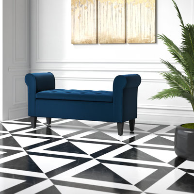 Karle Upholstered Flip Top Storage Bench by Andover Mills
