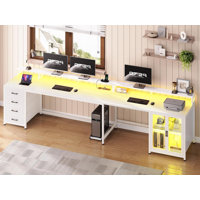 Hansbury Reversible Desk with Built in Outlets by Inbox Zero