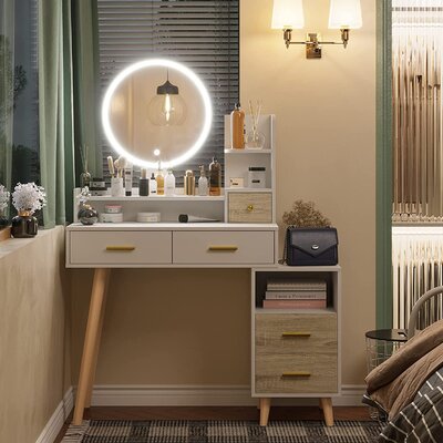 Eyder Vanity with Mirror by Corrigan Studio