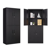 71 Inch Outside Handle Lock File Cabinet Garage Storage Cabinet by Inbox Zero