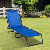 Sherlyn 4-Level Adjustable Folding Beach Bed Reclining Lounger Cot Lightweight Portable Camping Hiking Backyard Outdoor Recliner Seat by Sol 72 Outdoor
