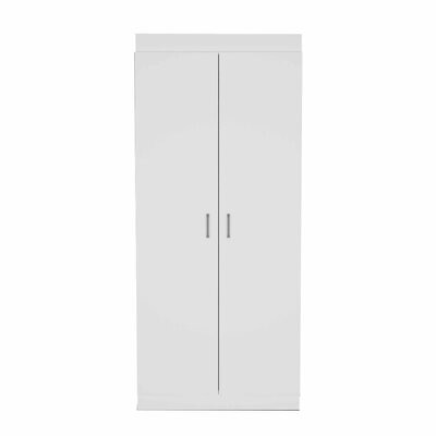63” Classic White Pantry Cabinet with Two Full Size Doors by Latitude Run