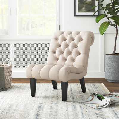 Gwenn Linen Tufted Accent Chairs by Lark Manor