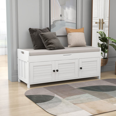Hedberg Upholstered Cabinet Storage Bench by Red Barrel Studio