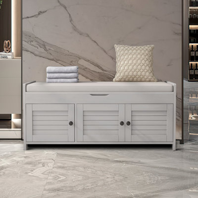 Hedberg Upholstered Cabinet Storage Bench by Red Barrel Studio
