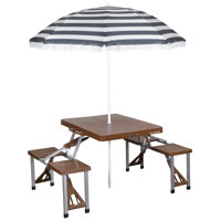 Stansport Picnic Table and Umbrella Combo - 615-45 by Arlmont & Co.