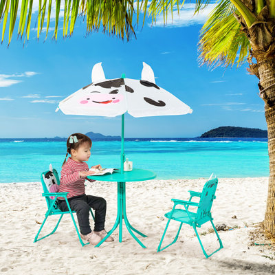 Auberta Kids Round Outdoor Table and Chair Set by Zoomie Kids