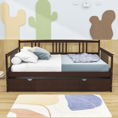 Daybed Wood Bed with Trundle by Red Barrel Studio