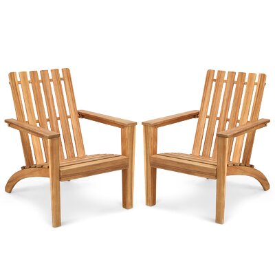 Parkerville Solid Wood Adirondack Chair by Rosecliff Heights