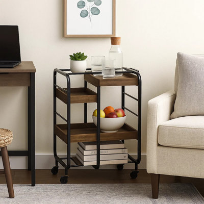 Wide Bar Cart by Everly Quinn
