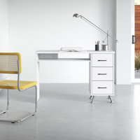 Alesya 47.2" Wide Nail Desk with Drawers and Soft Wrist Rest by Wade Logan