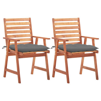 Sharad Teak Patio Dining Armchair with Cushion by Ebern Designs