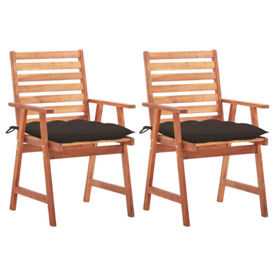 Sharad Teak Patio Dining Armchair with Cushion by Ebern Designs