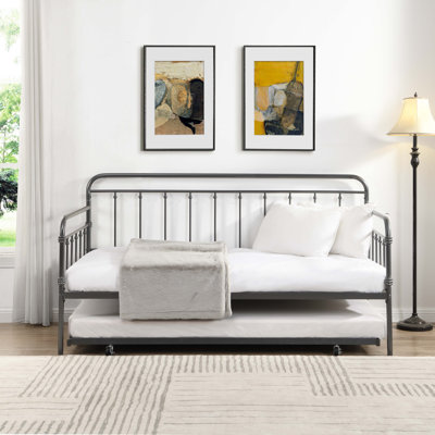 Besmir Twin Iron Daybed with Trundle by Wade Logan
