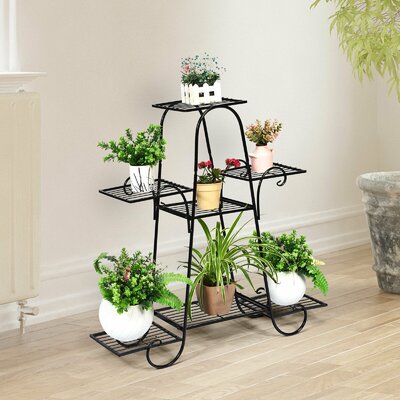 5 Layers And 7 Trays Metal Patio Plant Stand by Red Barrel Studio