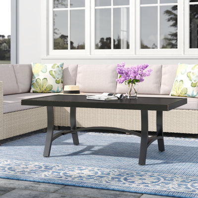 Chamber Aluminum Rectangular 48"L x 26"W Coffee Table by Peak Home Furnishings