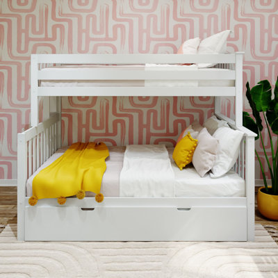 Twin Over Full Bunk Bed With Ladder On End And Trundle by Harriet Bee