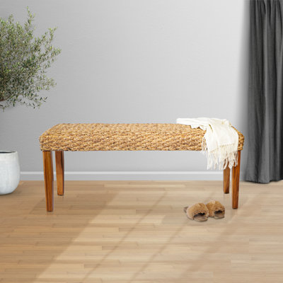 Aust Indoor Solid Wood Entryway Bench by Beachcrest Home