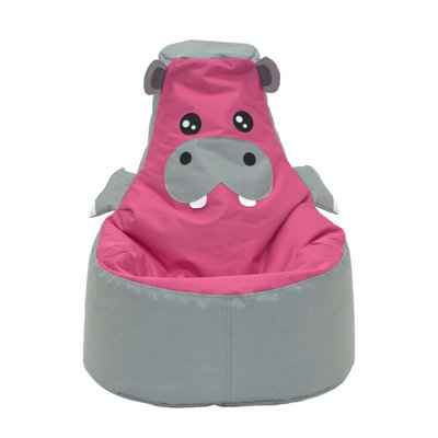 Hippo Small Outdoor Friendly Classic Bean Bag by Zoomie Kids