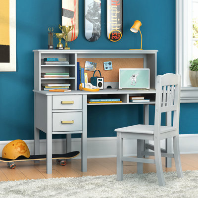 Taiga Writing Desk with Hutch and Chair Set