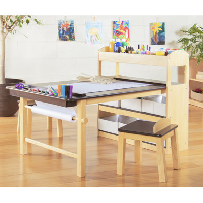 Kids Deluxe Art Center and Stool Set by Guidecraft