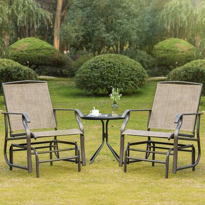 Outdoor Rocking Metal Chair by Lark Manor