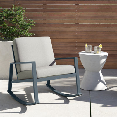 Bia Rocking Metal Chair with Cushions by Joss & Main