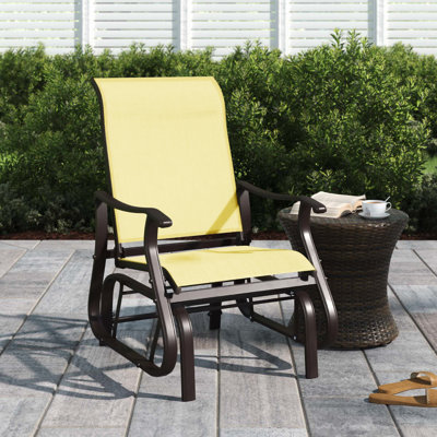 Outdoor Gliding Metal Chair by Lark Manor