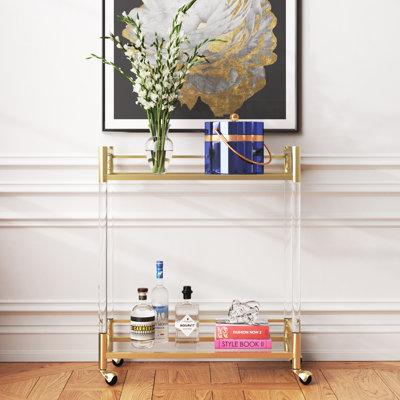 Carolina Acrylic/Glass Bar Cart by Willa Arlo Interiors