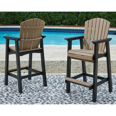 Chrisann 30" Patio Bar Stool by Rosecliff Heights