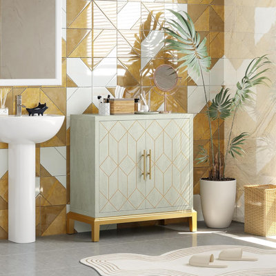 Grey Storage Cabinet by Everly Quinn