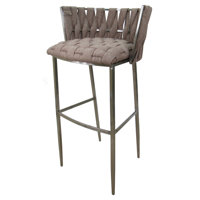 Loken Barcelona Extra Tall 34" Stainless Steel Bar Stool - Mojeva Grey by Ebern Designs