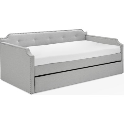 ClickDecor Bella Upholstered Daybed Sofa with Roll Out Trundle Guest Bed by ClickDecor